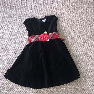 Girls velvet Black Dress